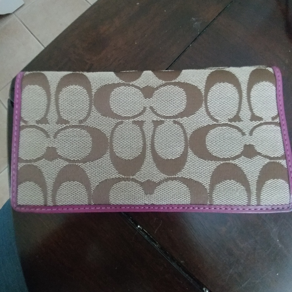 Coach checkbook holder